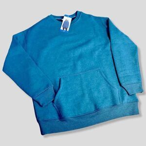 Oversized Crewneck Pullover Sweatshirt w/Pocket Large | Danskin